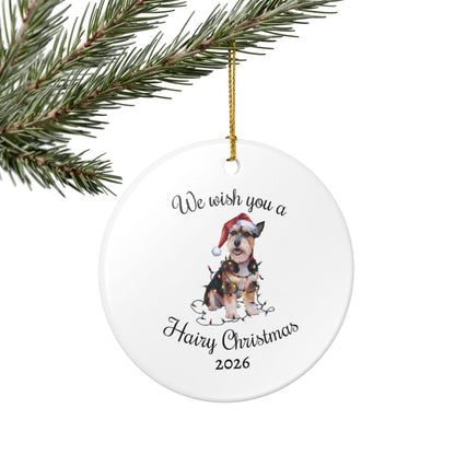 Christmas Norfolk Terrier Ornament, Christmas Lights Dog Keepsake