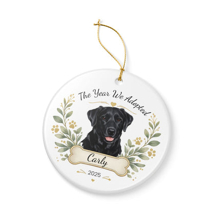 Personalized Adoption Dog Ornament, Custom Pet Christmas Keepsake Gift