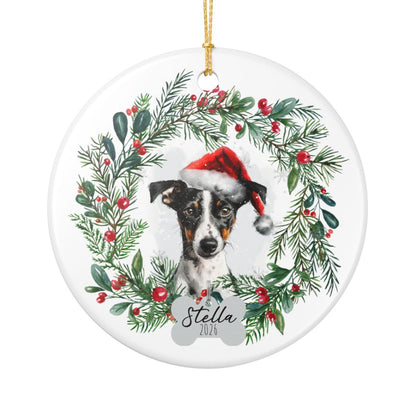 Personalized Smooth Fox Terrier Christmas Ornament