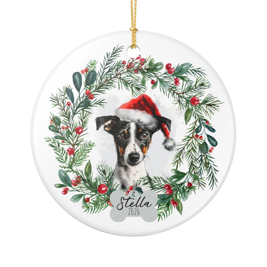 Personalized Smooth Fox Terrier Christmas Ornament