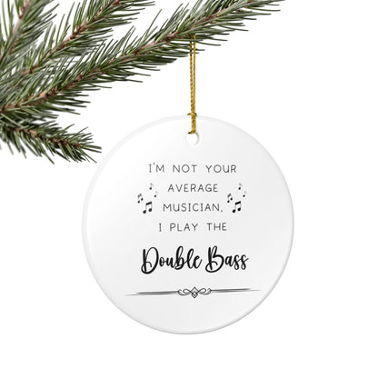Funny Double Bass Ornament Musician Christmas Gift Orchestra Bass Player Decor
