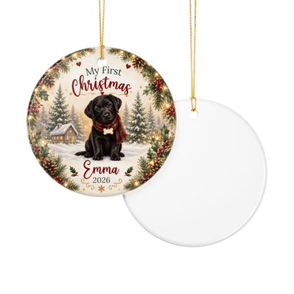 Personalized First Christmas Pet Ornament Custom Dog Memorial Photo Keepsake Gift