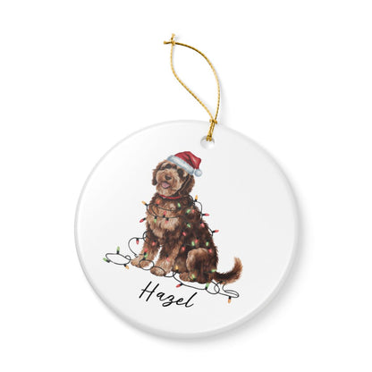 Portuguese Water Dog Ornament, Personalized Pet Keepsake