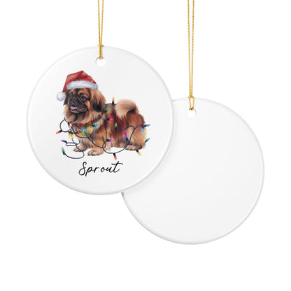 Pekingese Ornament, Personalized Dog Keepsake