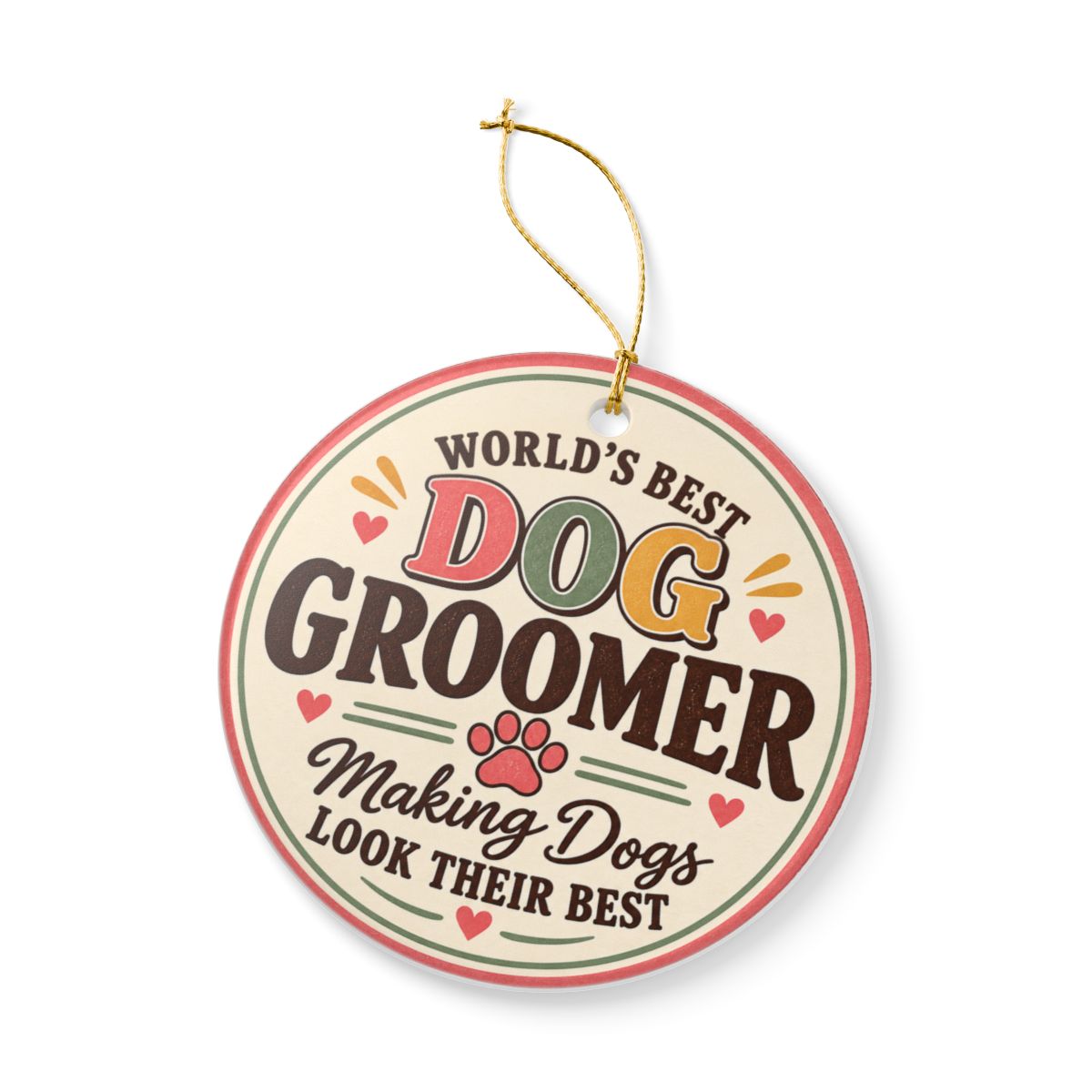 Personalized Dog Groomer Ornament