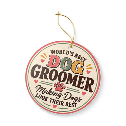 Personalized Dog Groomer Ornament
