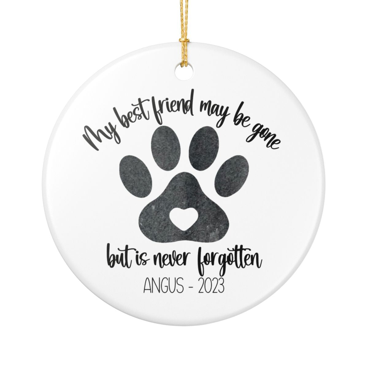 Personalized Pet Memorial Ornament, Dog Memorial Christmas Ornament, Rainbow Bridge Gift, Custom Pet Loss Keepsake