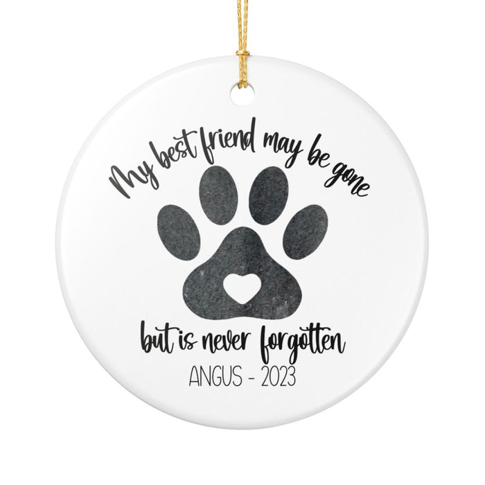 Personalized Pet Memorial Ornament, Dog Memorial Christmas Ornament, Rainbow Bridge Gift, Custom Pet Loss Keepsake