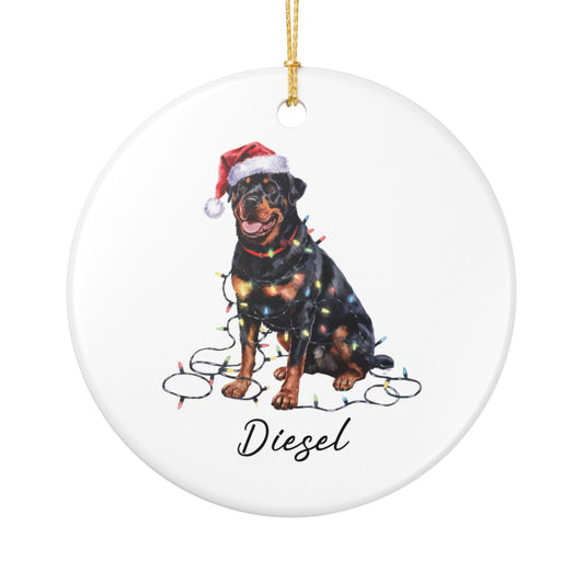 Rottweiler Ornament, Custom Dog Lover Gift