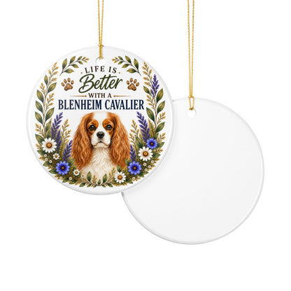 Blenheim Cavalier Ornament, Cavalier King Charles Spaniel Gift, Dog Mom Keepsake, Dog Lover Gift