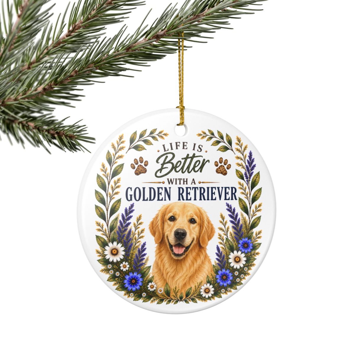 Golden Retriever Ornament, Golden Retriever Lover Gift, Dog Mom Gift, Golden Keepsake
