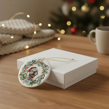 Personalized American Bulldog Christmas Ornament