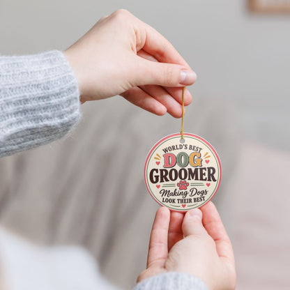 Personalized Dog Groomer Ornament