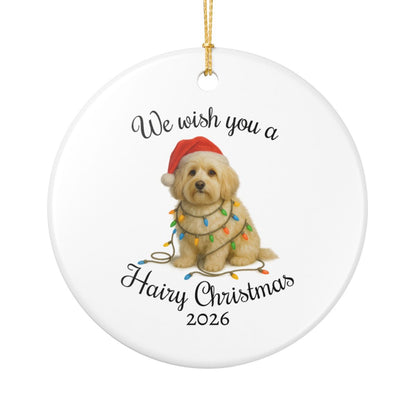 Christmas Havanese Ornament, Christmas Lights Dog Keepsake
