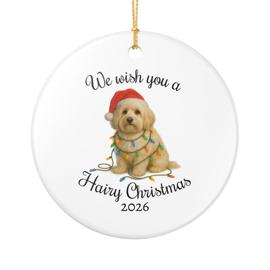 Christmas Havanese Ornament, Christmas Lights Dog Keepsake