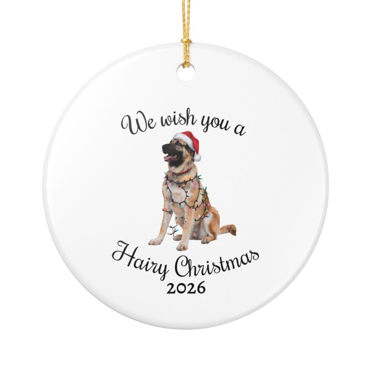 Christmas Anatolian Shepherd Ornament, Christmas Lights Dog Keepsake, Christmas Dog, Anatolian Shepherd Mom, Gift For Dog Lover