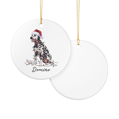 Dalmatian Christmas Ornament, Personalized Dog Ornament