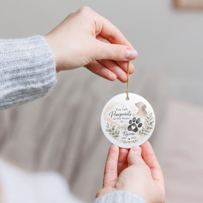 Personalized Pet Memorial Ornament, Custom Dog Loss Christmas Keepsake Gift