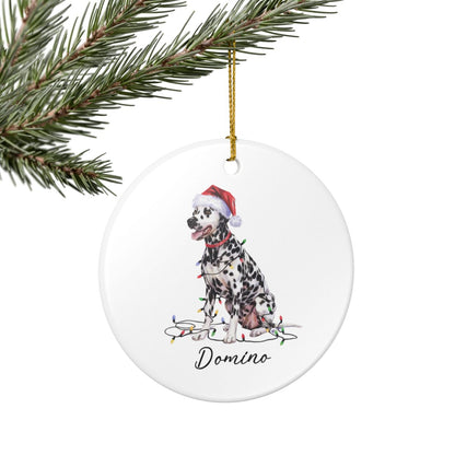 Dalmatian Christmas Ornament, Personalized Dog Ornament
