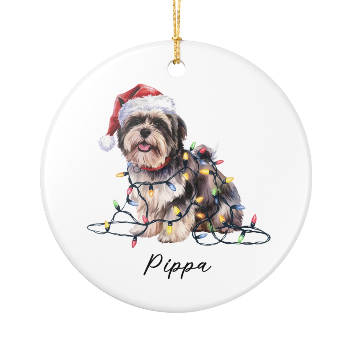 Lhasa Apso Ornament Personalized Dog Keepsake