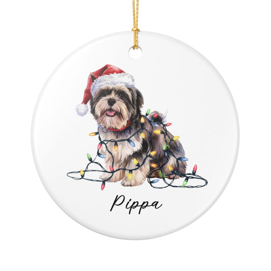Lhasa Apso Ornament Personalized Dog Keepsake