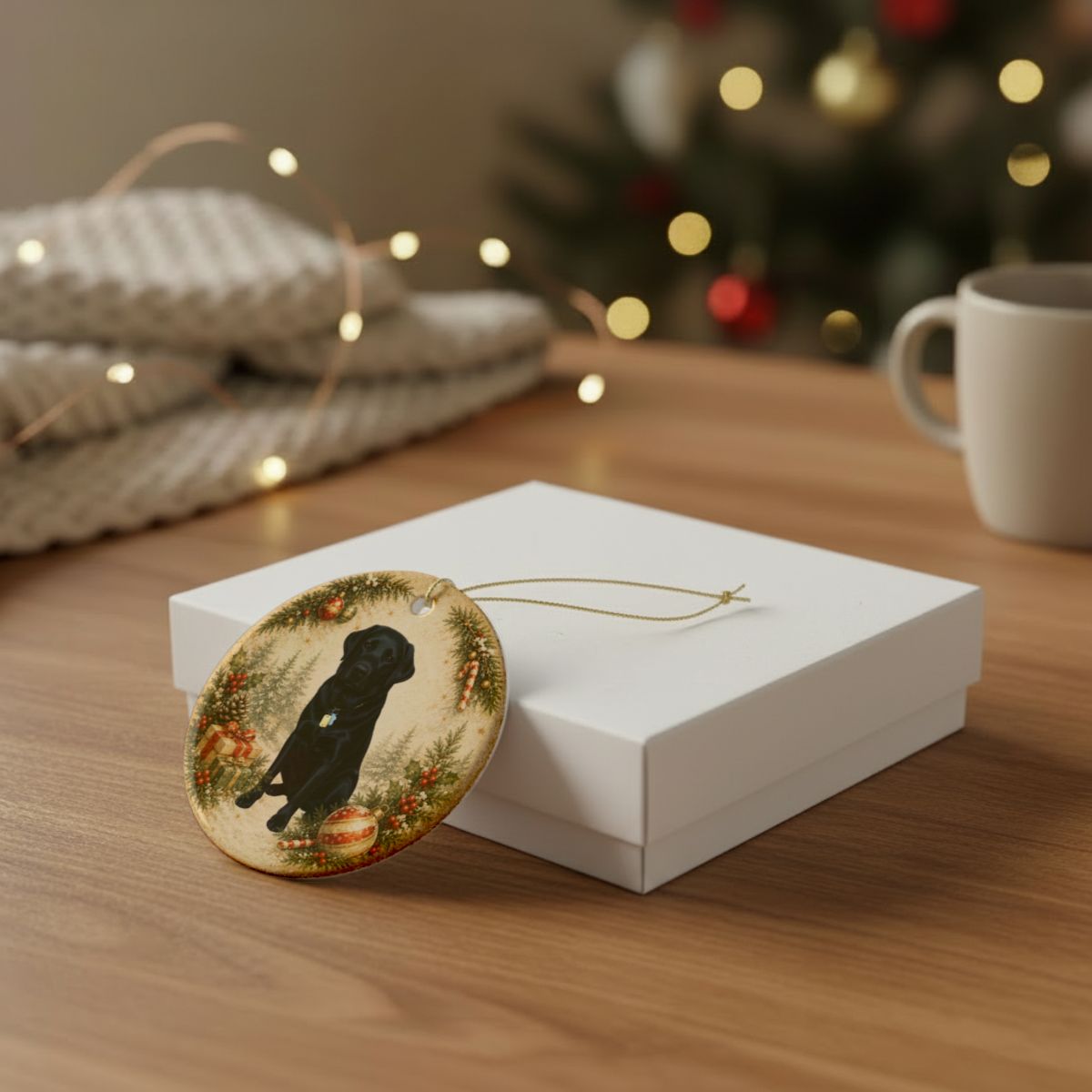 Personalized Dog Photo Christmas Ornament, Custom Pet Memorial Gift