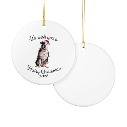 Christmas American Bulldog Ornament, Christmas Lights Dog Keepsake, Christmas Dog, American Bulldog Mom, Gift For Dog Lover
