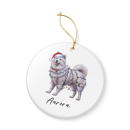 Personalized Samoyed Ornament, Custom Dog Lover Gift