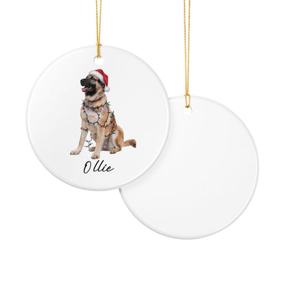Personalized Anatolian Shepherd Christmas Ornament, Dog Lover Holiday Pet Keepsake