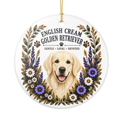 English Cream Golden Retriever Ornament, Golden Retriever Lover Gift, Dog Mom Breed Keepsake