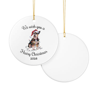 Christmas Norfolk Terrier Ornament, Christmas Lights Dog Keepsake