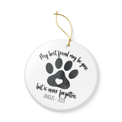 Personalized Pet Memorial Ornament, Dog Memorial Christmas Ornament, Rainbow Bridge Gift, Custom Pet Loss Keepsake