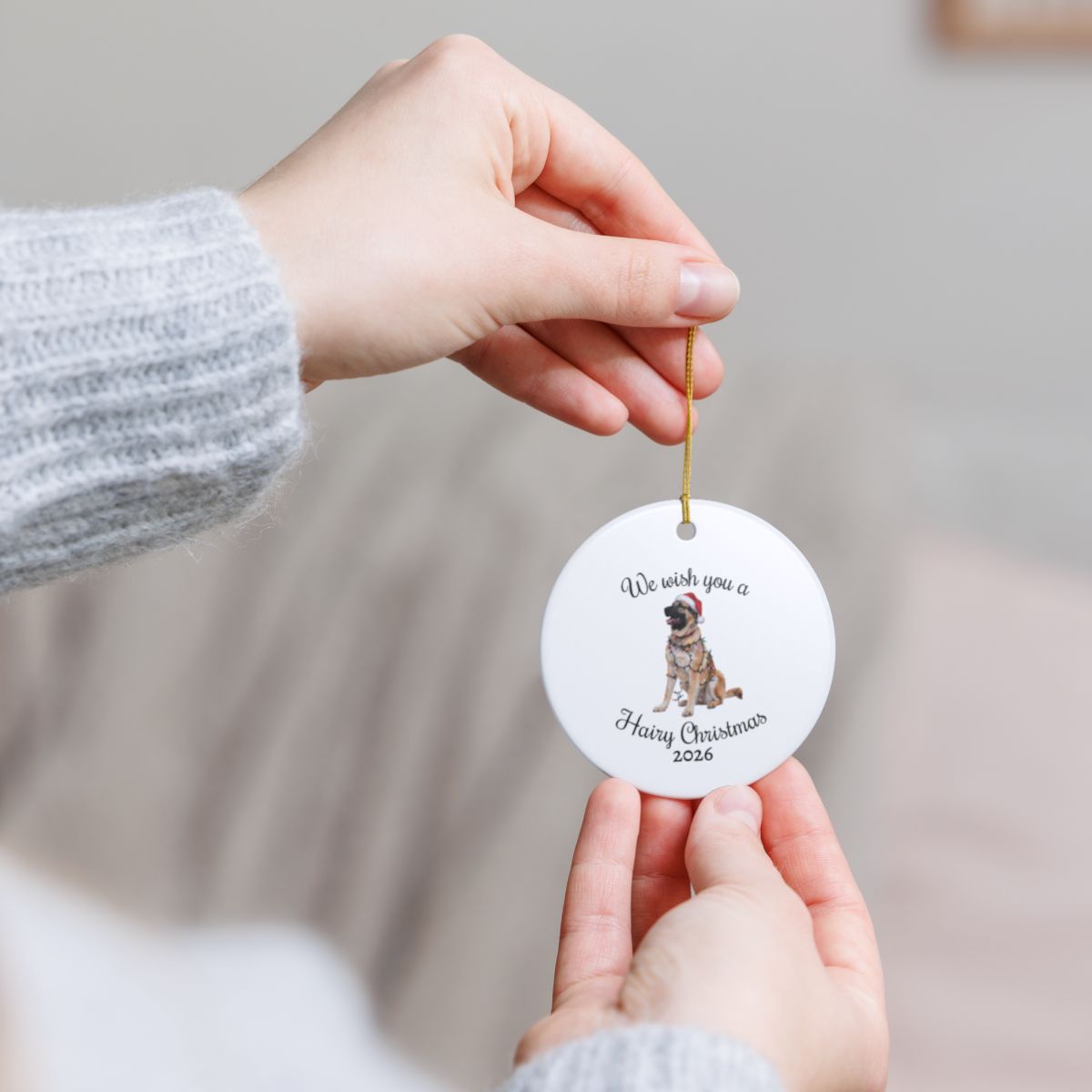 Christmas Anatolian Shepherd Ornament, Christmas Lights Dog Keepsake, Christmas Dog, Anatolian Shepherd Mom, Gift For Dog Lover