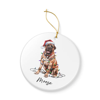 Mastiff Christmas Ornament, Personalized Dog Keepsake