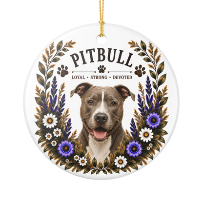 Pit Bull Ornament, Pitbull Lover Gift, Pit Bull Mom Gift, Dog Breed Keepsake