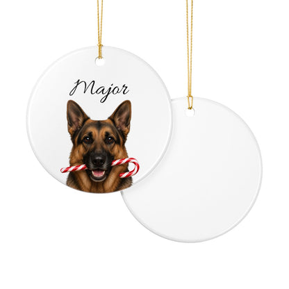 Personalized German Shepherd Ornament, Custom Dog Name Christmas Ornament, GSD Gift, Dog Lover Gift