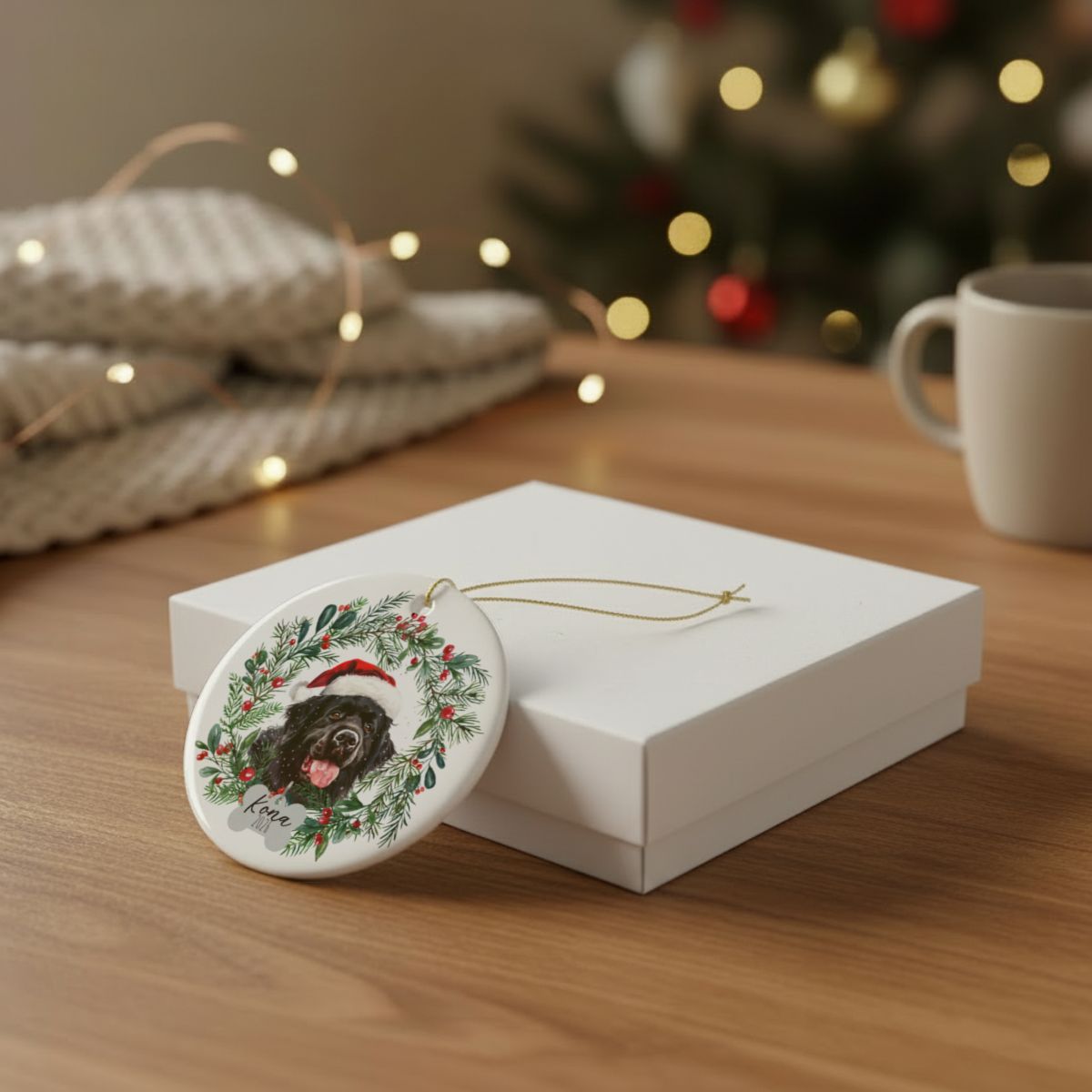 Personalized Newfoundland Christmas Ornament
