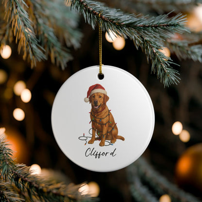 Personalized Fox Red Labrador Retriever Ornament