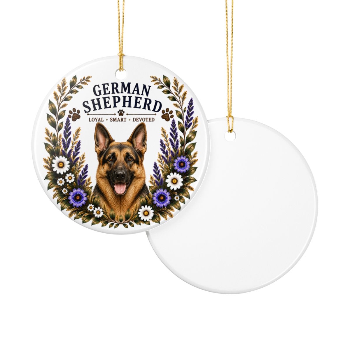 German Shepherd Ornament, German Shepherd Lover Gift, GSD Mom Gift, Dog Breed Keepsake