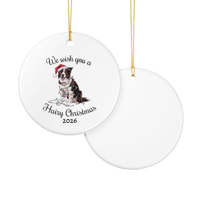 Christmas Border Collie Ornament, Border Collie Mom, Christmas Lights Dog Keepsake, Christmas Dog, Gift For Dog Lover, Border Collie