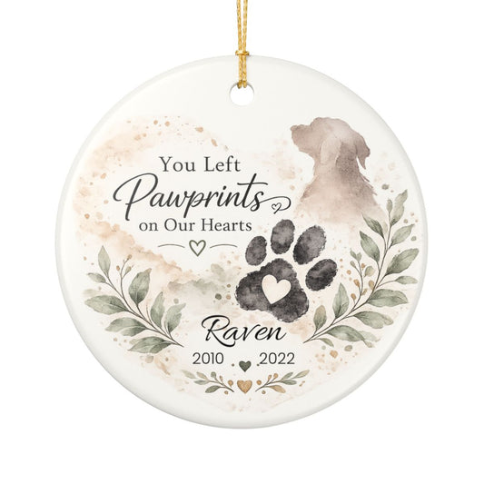 Personalized Pet Memorial Ornament, Custom Dog Loss Christmas Keepsake Gift