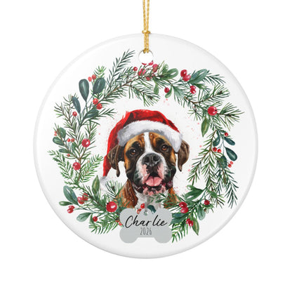 Personalized Boxer Christmas Ornament