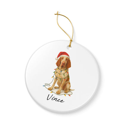 Personalized Bracco Italiano Ornament, Dog Lover Christmas Tree Decoration, Ceramic Pet Keepsake