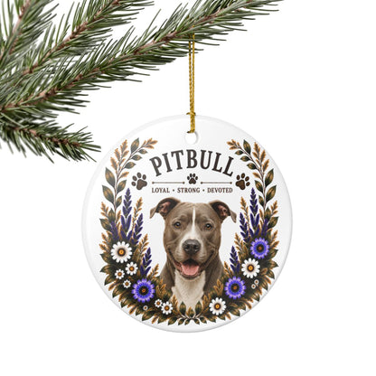Pit Bull Ornament, Pitbull Lover Gift, Pit Bull Mom Gift, Dog Breed Keepsake