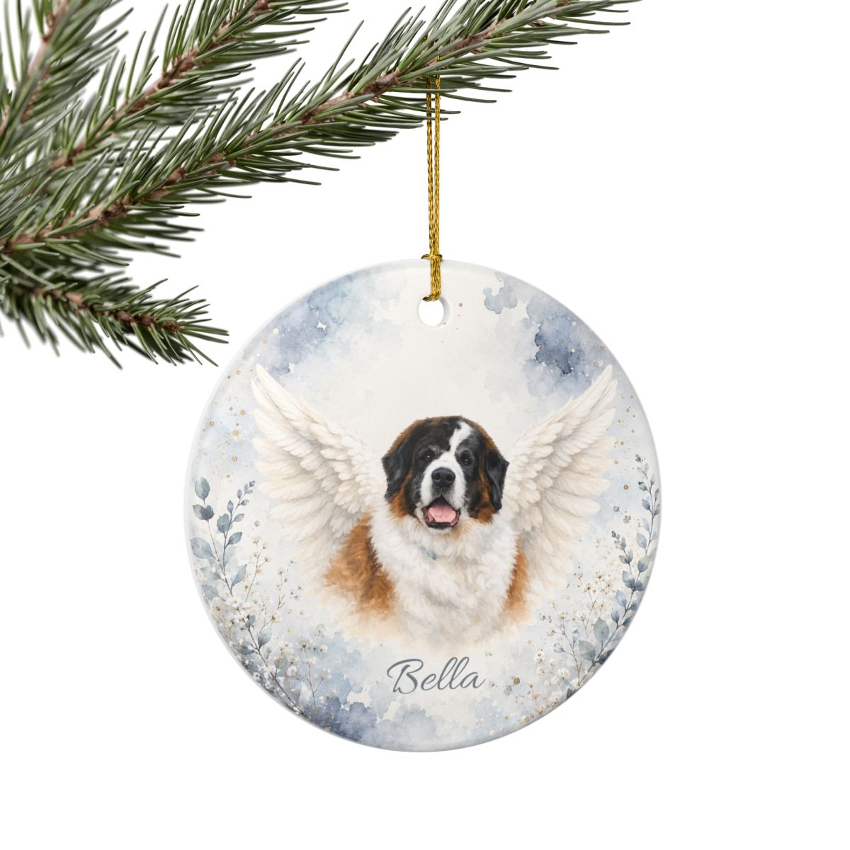 Personalized Pet Memorial Ornament, Custom Rainbow Bridge Photo Keepsake Gift