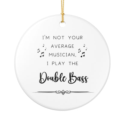 Funny Double Bass Ornament Musician Christmas Gift Orchestra Bass Player Decor