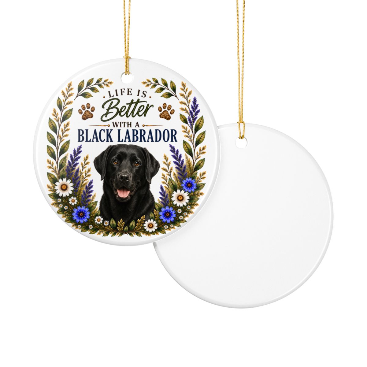 Black Lab Ornament, Labrador Retriever Gift, Black Lab Mom Gift, Dog Lover Keepsake