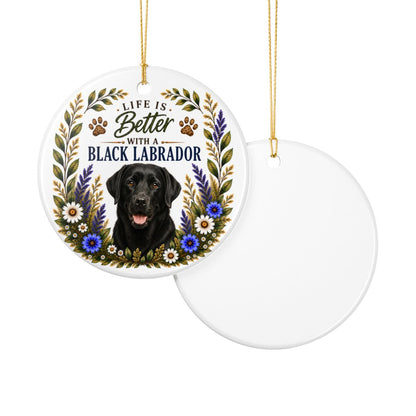 Black Lab Ornament, Labrador Retriever Gift, Black Lab Mom Gift, Dog Lover Keepsake
