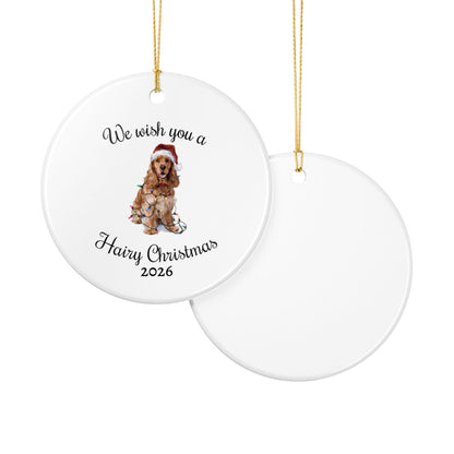 Cocker Spaniel Ornament, Personalized Christmas Keepsake