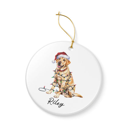 Yellow Labrador Retriever Ornament, Personalized Dog Christmas Keepsake